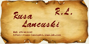 Rusa Lančuški vizit kartica